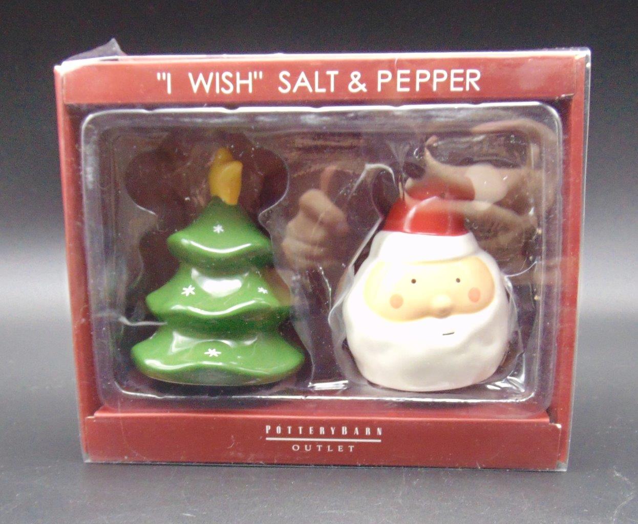 Pottery Barn Santa's Sled Salt & Pepper Shakers
