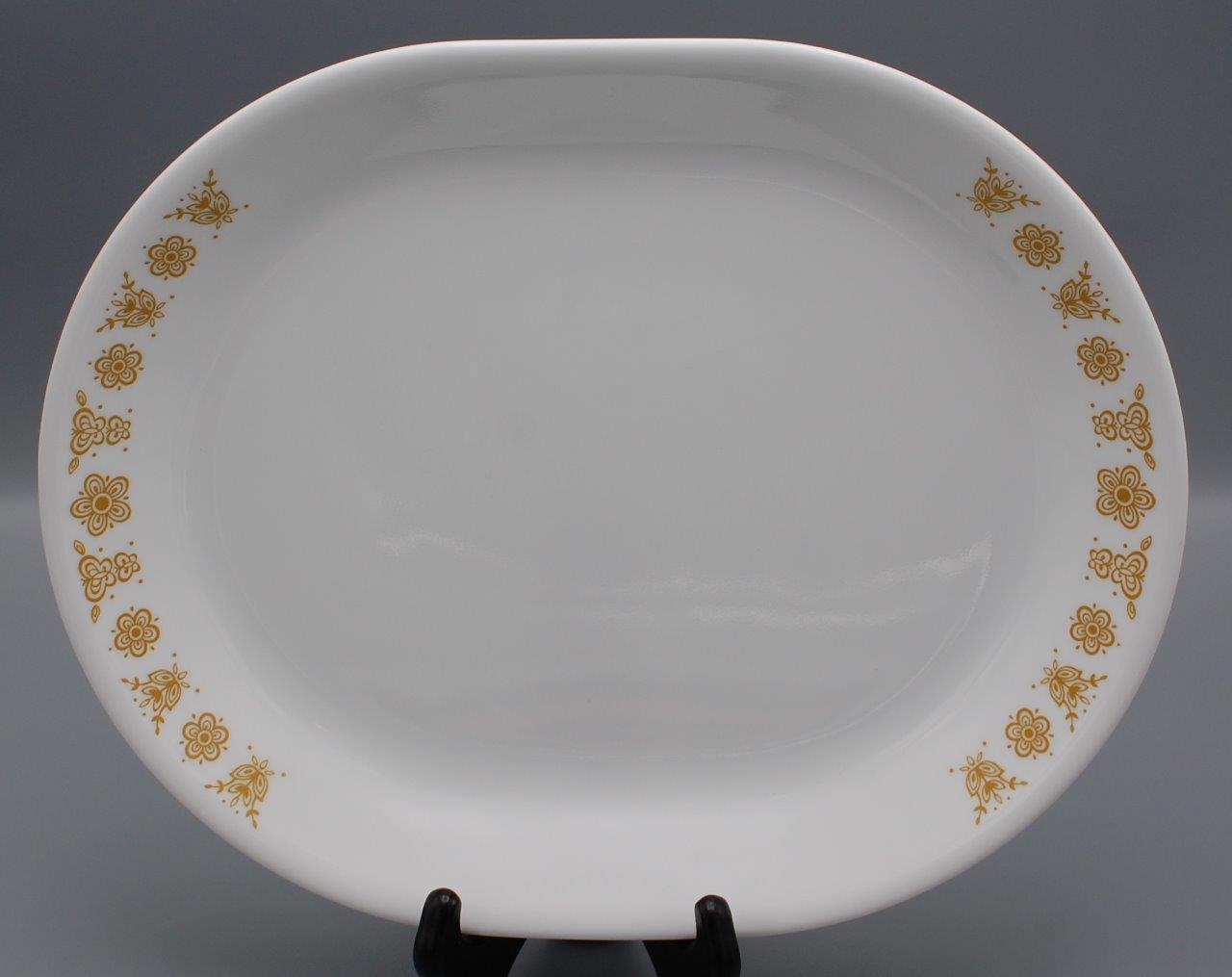 Corning Ware Corelle Butterfly Gold 12" Oval Serving Plate/Platter