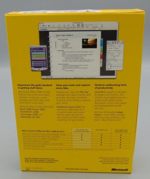 microsoft office 2008 for mac student