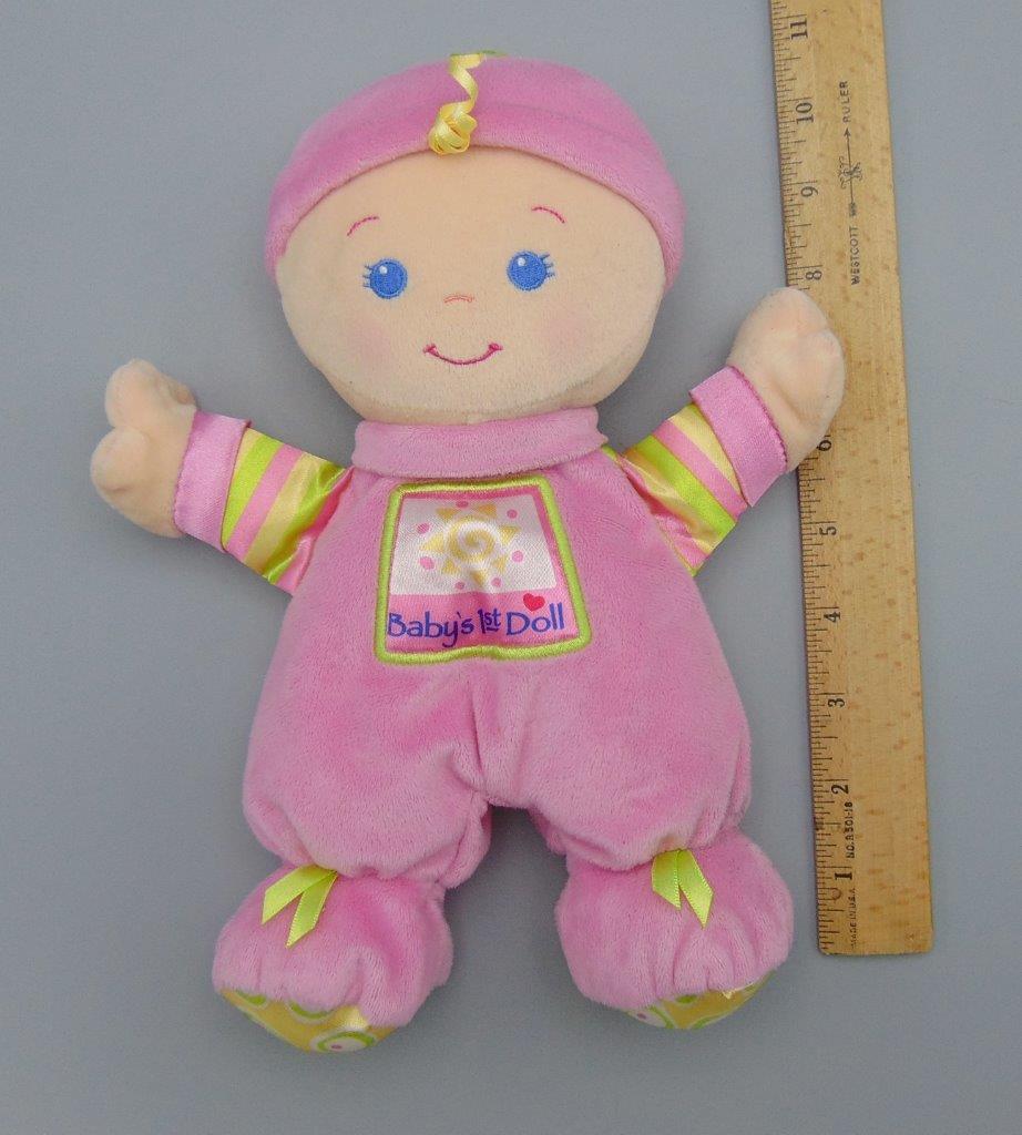 Fisher Price Baby's 1st Firt Doll Blonde Hair Blue Eyes Pink Super Soft ...