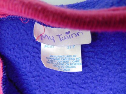 My Twinn Doll Matching top for GIRLS Bluish Purple Sweatshirt w/ Pink Trim Size SMALL - Image 2