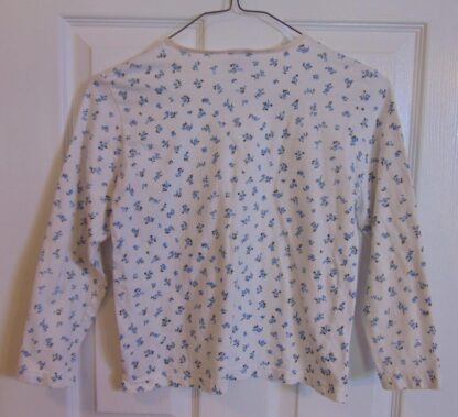 My Twinn Doll Matching Blue Floral Long Sleeve Shirt/Top Child Size M - Image 6