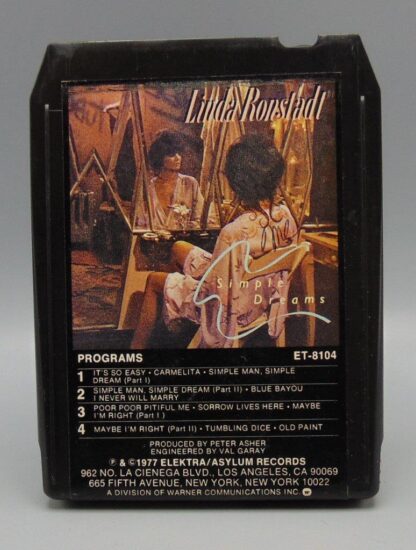 Linda Ronstadt Simple Dreams 8-Track Stereo Tape Cartridge