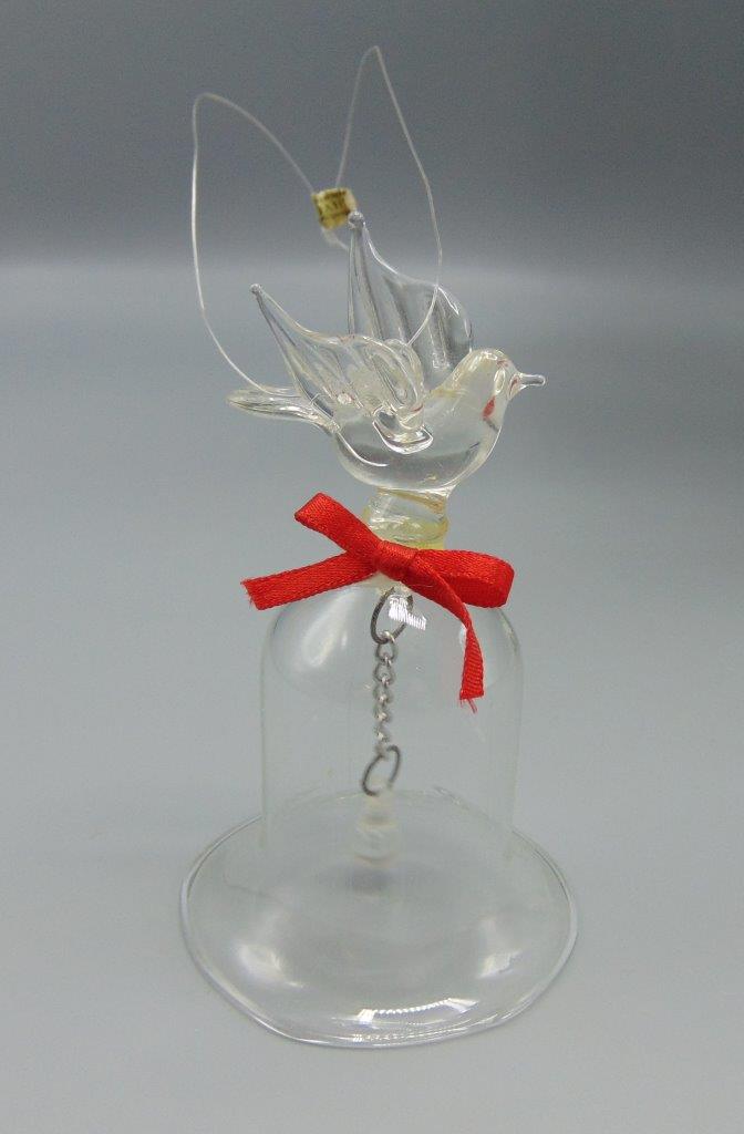 Vintage Silvestri Spun Glass Dove/Bird Bell Christmas Holiday Ornament ...
