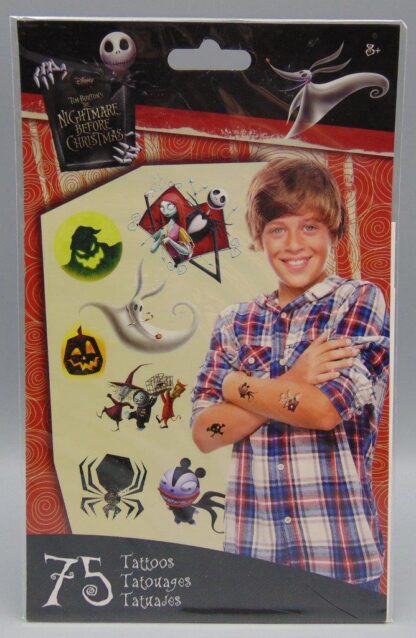 SEALED Nightmare Before Christmas 75 Temporary Tattoos