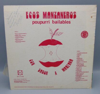 Popurri Bailable 78 Marimba Orquesta Ecos Manzaneros Fonica Records SF-77194 Album LP Vinyl - Image 2
