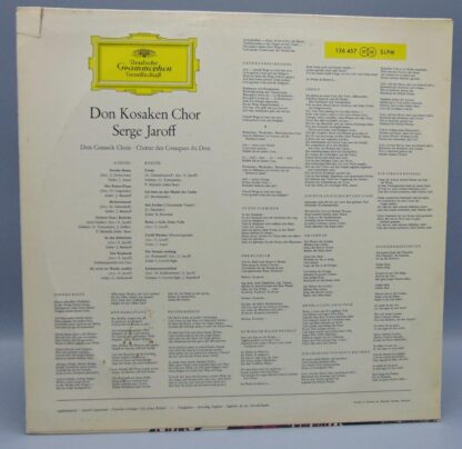 Don Kosaken Chor Serge Jaroff Record Album LP 136 457 Deutsche Grammophon Records - Image 2