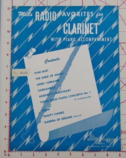 Mills Radio Favorites For Clarinet With Piano Accompaniment Sheet Music