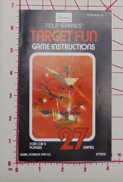 Sears Tele-Games Target Fun Game Instructions 1977 User's Guide Manual