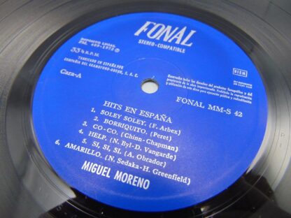 Miguel Moreno Hits En España LP MM-S 42 Fonal Records Album Spain - Image 5