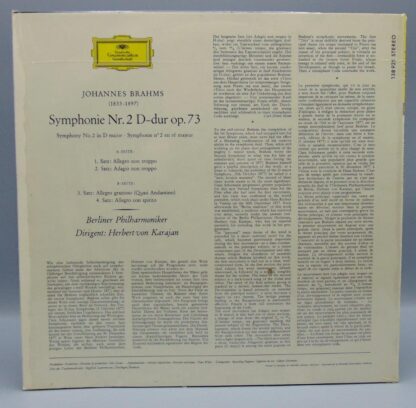 Orchestre Philharmonique De Berlin / Karajan / Brahms Symphony Nr. 2 LP 138 925 SLPM Deutsche Grammophon Records - Image 2