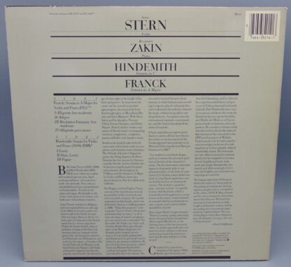 Isaac Stern Alexander Zakin Franck Sonata in A Major For Violin and Piano LP Y 35214 Columbia Records - Image 2