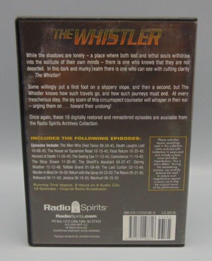 The Whistler Classic Radio Mystery 9 CDs 18 Episodes Digitally Remastered and Restored - Image 2