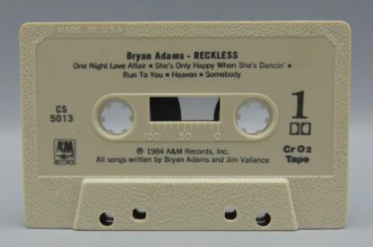 Bryan Adams Reckless (Cassette, 1984, A&M) CS 5013 - Image 5