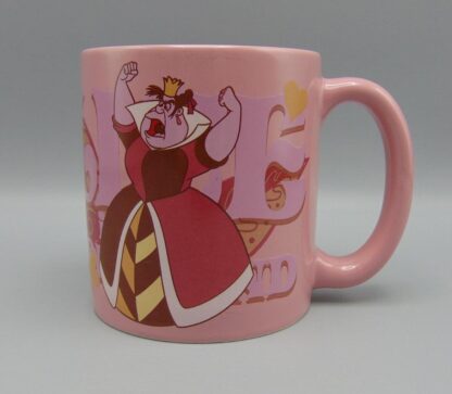 Disney Store Alice Mad Hatter Rabbit Tea Party Queen of Hearts Coffee Mug Pink Thailand - Image 3