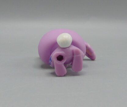 Littlest Pet Shop LPS #828 BIS Purple and White Bunny Rabbit w/Teal Green Eyes and Striped Ears - Image 3