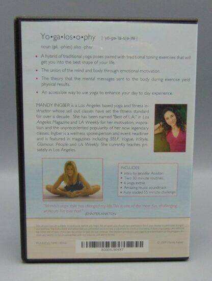 Mandy Ingber Yogalosophy 2009 DVD Intro by Jennifer Aniston - Image 2
