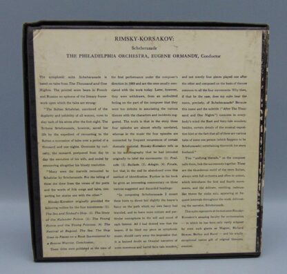 Rimsky-Korsakov The Philadelphia Orchestra Scheherazade Op.35 45 RPM 7-1436 Columbia Records - Image 2