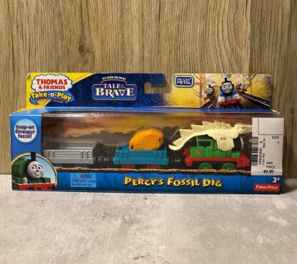 Thomas & Friends Take Along N Play Percy's Fossil Dig Dinosaur Play Set
