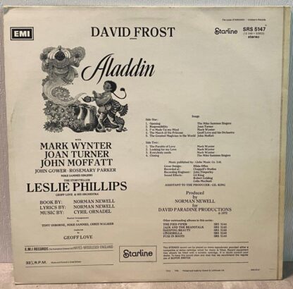 Starline David Frost Presents Aladdin (EMI Records, 1972) SRS 5147 Vinyl LP - Image 5