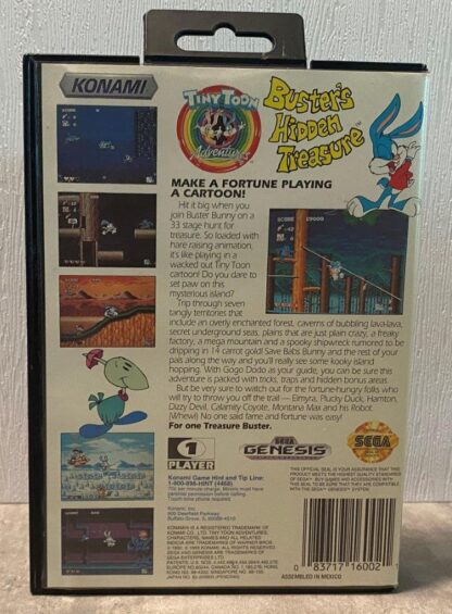 Konami Tinytoon Adventures Buster's Hidden Treasure (Sega Genesis, 1993) No Manual - Image 6