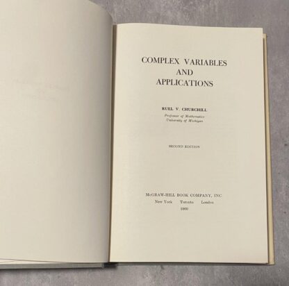 Complex Variables and Applications 2nd Ed HCDJ 1960 Ruel V Churchill McGraw Hill/Maple - Image 3