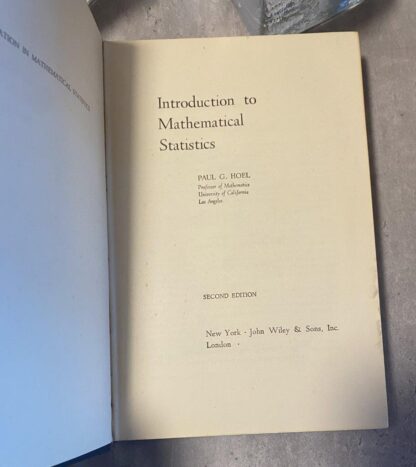 Introduction to Mathematical Statistics Hoel Wiley Series HC 1954 2nd Edition - Image 3
