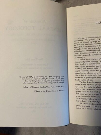 Elements of General Topology Hu HC 1964 Holden-Day - Image 2