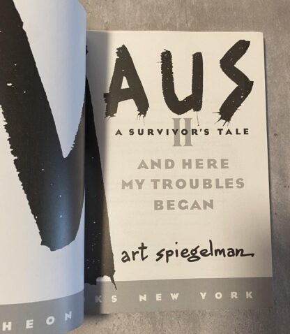 Maus II A Survivor's Tale By Art Spiegelman Softcover 1991 And Here My Troubles Began - Image 3