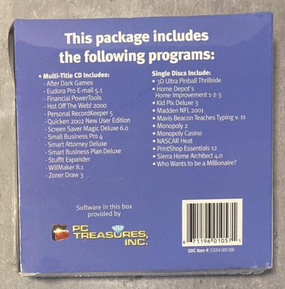 PC Treasures Inc. Software Suite (PC, 2002) Vintage Gaming and Business - Image 3